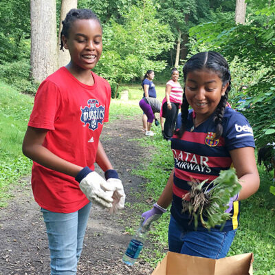 Youth volunteers at Tregaron