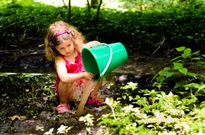 Hard at work -- getting dirty at Tregaron (photo by Jamie Davis Smith)